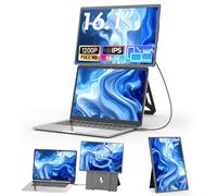 Teamgee Monitor Portatile 16.1", IPS FHD 1200P con Supporto Magnetico Regolabile in Altezza 360°, Dual Display Ultra Sottile per Mac/Win/Chrome (Laptop 13-17.3"), Montaggio VESA