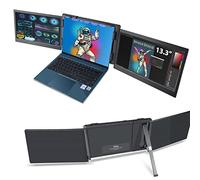 Teamgee Monitor portatile per computer portatile, 13,3" Full HD 1080p IPS, doppio triplo monitor, compatibile con Mac Windows Android