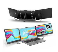 Teamgee Monitor Portatile per Laptop, Portable Monitor Schermo Doppio FHD 1080P IPS da 14" con Doppi Altoparlanti, Display HDMI/USB-A/Type-C Plug and Play da 13" a 17" (Mac, Wins, Android, Dex)