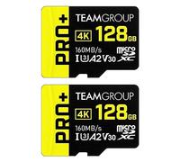 TEAMGROUP A2 Pro Plus Card 128 GB x 2 Pack Micro SDXC UHS-I U3 A2 V30, R/W fino a 160/110 MB/s per Nintendo Switch, dispositivi di gioco, tablet, smartphone, riprese 4K, con adattatore