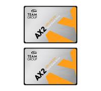 TEAMGROUP AX2 1 TB, 2er-Pack, 3D NAND TLC, 2,5 Zoll, SATA III, internes Solid-State-Laufwerk, SSD (Lesegeschwindigkeit bis zu 540 MB/s), kompatibel mi