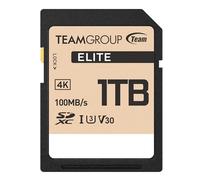 TEAMGROUP Elite TESDXC1TIV30P69 - Scheda di memoria SDXC ad alta velocità da 1 TB UHS-I U3 V30 UHD fino a 100 MB/s, compatibile con fotocamere digitali Canon, Sony, Nikon, Panasonic, FUJIFILM