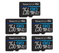 TEAMGROUP Go Card TGUSDX256GU363 - Scheda di memoria micro SDXC UHS-I U3 V30 4K da 256 GB x 5 pezzi, per GoPro e droni e action camera, con adattatore per sport all'aria aperta, riprese 4K, Nintendo