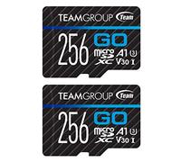 TEAMGROUP Go Card TGUSDX256GU364 - Scheda di memoria micro SD da 256 GB per GoPro e action camera, microSDXC UHS-I U3 V30, ad alta velocità, con adattatore, per attività all'aperto, sport, riprese 4K