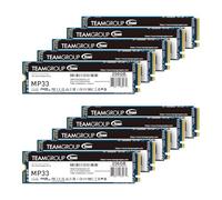 TEAMGROUP MT8FP6256G0C1P2 - Unità SSD interna a stato solido MP33, 256 GB, 10 pezzi, NAND TLC NVMe 1.3 PCIe Gen3x4 M.2 2280, velocità di lettura/scrittura fino a 1600/1000 MB/s