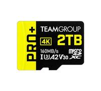 TEAMGROUP Scheda A2 Pro Plus da 2 TB Micro SDXC UHS-I U3 A2 V30, R/W fino a 160/110 MB/s per Nintendo Switch, Steam Deck, dispositivi di gioco, tablet, smartphone, riprese 4K, con adattatore