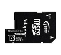 TEAMGROUP Scheda di memoria flash da 128 GB per Dash Cam MicroSDXC UHS-I U1, ad alta compatibilità, con adattatore, per attività all'aperto, sport, riprese Full HD TDUSDX128GUHS03
