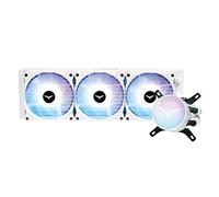 TEAMGROUP T-Force Siren GD360E AIO ARGB CPU Liquid Cooler Compatible with AMD Ryzen/Intel (LGA1700), All-in-One 4000 RPM Pump, Fan Speed 600-2000 RPM, Thin Nylon x Rubber Tubes, White TB130602