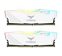 TEAMGROUP Team T-Force Delta RGB DDR4 Gaming Memory, 2 x 16 GB, 3200 Mhz, 288 Pin DIMM, White