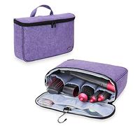 Teamoy Custodia da Viaggio Compatibile con Dyson Airwrap Styler, Viola | Borsa a Muro Organizzatrice Portatile con Dyson Styler e Accessori, Porta Asciugacapelli con Gancio