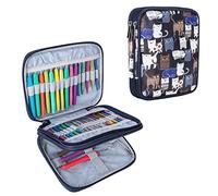 Teamoy Custodia Uncinetti, Borsa/Organizzatore per Ferri Circolari Set - NO Accessori inclusa, Cats Blue