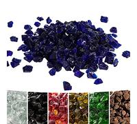 Teamson Home 4 Kg Pietre Laviche per Braciere a Gas, Vetro Temperato, Cassaforte per Bracieri a Gas da Giardino Esterno, Blu