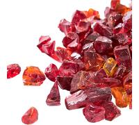 Teamson Home 4 kg Pietre Laviche per Braciere a Gas, Vetro Temperato, Cassaforte per Bracieri a Gas da Giardino Esterno, Rosso