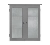 Teamson Home Connor Arredo Bagno Pensile 2 Porte In Vetro Grigio EHF-581G