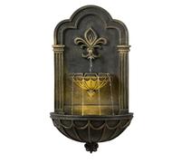 Teamson Home Fleur-de-Lis Fontana da Parete per Esterni, 80 cm