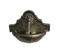 Teamson Home Fontana d'Acqua da Parete per Esterni, Cascata in Pietra Testa di Leone per Interni e Ornamento per Pompa, Decorazione per Patio