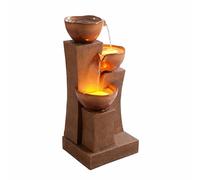 Teamson Home Fontana d'acqua esterna a 3 piani, 28,54 pollici, marrone
