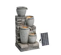 Teamson Home Fontana Solare Grigio 4 Livelli per Esterni | Decorativa