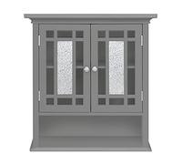 Teamson Home Windsor Arredo Bagno Pensile in Legno 2 Porte Grigio EHF-527G