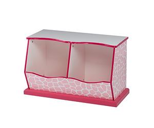 Teamson Kids Contenitore portagiochi Rosa Legno Bambini Fantasy Fields TD-12474P