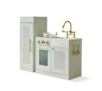Teamson Kids, Giocattoli, Cucina Giocattolo Little Chef Chester, MDF, 85.4x30x80.4 cm, Verde, Modulare 2 Pezzi, Design Moderno, 12 Accessori, da 3 Anni, 15.6 kg