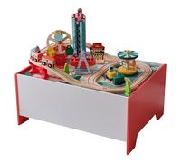 Teamson Kids Tavolo da Gioco in Legno con 6 Mini Giochi, Contenitore Incluso e Superficie Ideale per attività Creative Bambini