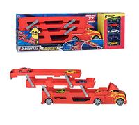 Teamsterz Metro City Launcher Transport | Include Cinque Auto pressofuse da 7,6 cm | Set di Figure e Veicoli Giocattolo per Bambini | Facile da riporre e trasportabile per Auto Camion Giocattolo per