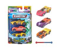 Teamsterz Set da gioco per auto che cambiano colore delle macchine da strada | 3 auto che cambiano colore attivate dall'acqua | Giocattoli per auto ideali per l'acqua e il bagno | Personaggi e veicoli
