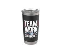 Teamwork So I Don't Anti-Social Employee Jokes ||- Bicchiere termico in acciaio inox doppia parete