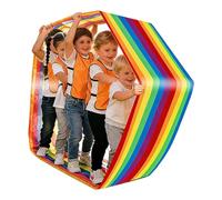 Teamwork - Tappetino da gioco per bambini, 5,97 x 0,67 m, a righe, per bambini, per interni, esterni, feste, eventi aziendali