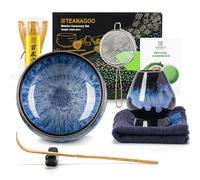 TEANAGOO MATCHA KIT 7 pezzi, Matcha Cerimoniale, kit per matcha Junware-Blue, set da tè matcha per preparare la colazione/latte, Idee Regalo di Eleganza per gli Amanti del Tè
