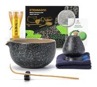 TEANAGOO Set da tè giapponese (7 pezzi) di frusta per matcha, ciotola con beccuccio, in bambù, frusta (Chasen) pala (Chashaku), set di preparazione del tè N17