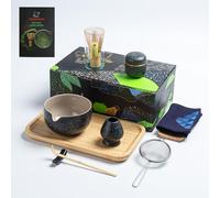 Teanagoo Set da tè giapponese Matcha con vassoio, sifon whisk e contenitore per sifting