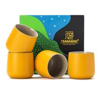 TEANAGOO Tazza da tè giapponese, 205 ml, giallo, H18, 4 pezzi/scatola, tazze da tè giapponesi, tazze da tè cinesi, tazze da tè giapponesi occupate