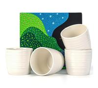TEANAGOO Tazza da tè in porcellana giapponese, 7,1Oz / 210 ml, bianco puro, H21, 4 pz/scatola, tazze coreane, tazze da tè cinesi, tazze da tè giapponesi, tazze da tè asiatiche senza manici