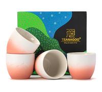 TEANAGOO Tazza di Tè Giapponese - Set 4 Pezzi con Tazze Asiatiche Senza Manici, 160ml/5.6 Oz, Gradient Navy Black H24