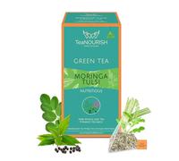 TEANOURISH Moringa Tulsi Green Tea | 20 Count Pyramid Tea Bags | Darjeeling Whole Leaf | 100% Natural Moringa & Tulsi Leaves | Immune Support Tea