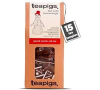 teapigs Bustine di tè rosso speziato invernale, miscela di erbe Rooibos con cannella, buccia d'arancia e spezie intere - Tè festivo e riscaldante senza caffeina - 15 templi ecologici biodegradabili