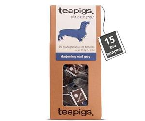 Teapigs Darjeeling Earl Grey Bustine di tè realizzate con foglie intere, Confezione da 15 bustine di tè
