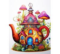 Teapot Fairy House Coloring Book