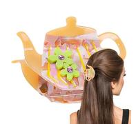 Teapot Hair Clip, Non Slip Jaw Clip, 7x4x3x7x4x3 Inches, Strong Grip Secure Hold, Fashionable Lightweight Design, Stylish Hair Accessory for Long and Thick (Multicolor)