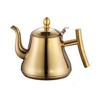 Teapot in Acciaio Inossidabile Dorato Stylish con Filtro - Riscaldamento Rapido Versatile, Capacità 1L/1.5L/2L, Adatto a Tutti i Tipi di Cucine(1.5L)