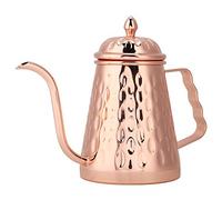 Teapot made of stainless steel with s a common pouring, coffee pot with a long handle, suitable as a teapot with sieve insert for home, office or camping