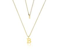 Teaque Collana con Iniziale Collana Donna, Collana Personalizzata in Oro 18 Carati Placcato Oro, Collana Nome B Ipoallergenico Collana Signore Regali per Collane Donna, Collana con Lettera, Necklace