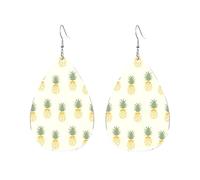 Teardrop Leather Dangle Earrings Pineapple 2Pcs | Accessories Orecchino leggeri e lussuosi Per Every Outfit
