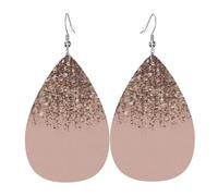 Teardrop Orecchini Blush Pink Rose Gold Leggero Orecchini Pelle Donna Stampa Waterdrop Di Orecchino Di Cuoio Per Decorazioni Bambina Vacanze