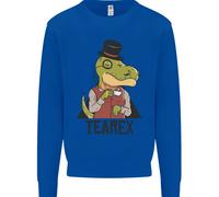 TeaRex Divertente T-Rex Dinosauro Bevitore Di Tè Uomo Felpa Maglione