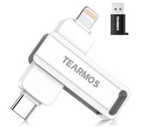 TEARMOS Chiavetta fotografica da 512 GB per iPhone Flash Drive, memoria per telefono per foto e video, compatibile con iPhone, iPad, Android, PC, Plug & Play, nessuna app richiesta (bianco)