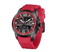 TEARTRACE Orologio da uomo analogico-digitale, cronografo, impermeabile, sportivo, calendario, data, sveglia luminosa, casual, lavoro, escursionismo, corsa, con lancetta dei secondi e cinturino in