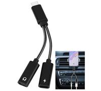 teasteam Adattatore USB C 2 in 1 Cuffie Y Cavo Doppio Sdoppiatore Convertitore Portatile 10W Cavo TPE Diviso per S-amsung Galaxy S22/S21 M-acbook Air H-uawei X-iaomi P-ixel i-pad